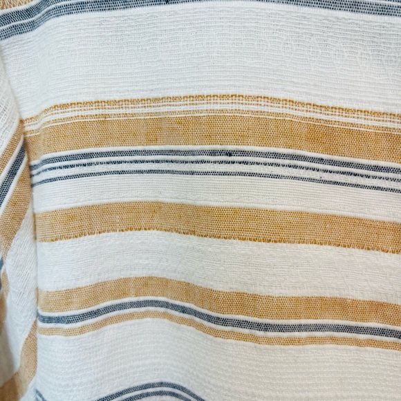 Madewell Striped Mini Dress - White, Blue, Tan - Picture 11 of 12
